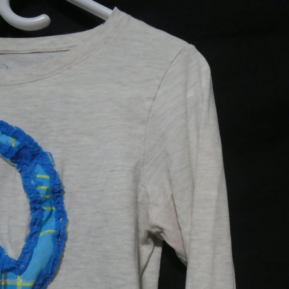 OLD NAVY | medium | long sleeve shirt with Peace Symbol design on front | EUC - Picture 7 of 16